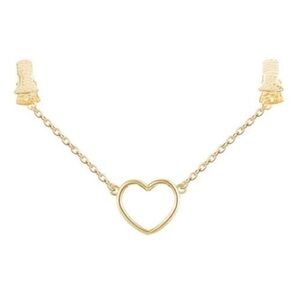 Gold Heart Cardigan Chain Clip
